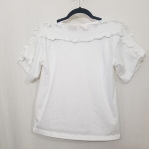 See by Chloe Smocked Ruffle Tee